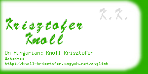 krisztofer knoll business card